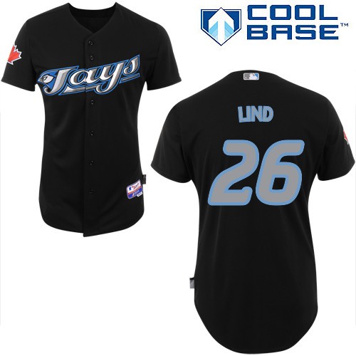 Discount and durable Toronto Blue Jays 26 Adam Lind Black Cool Base MLB Jersey Baseball MLB Jerseys